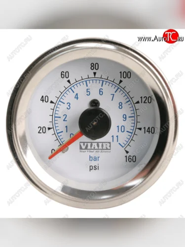Манометр VIAIR 2 160 PSI, 2 контура, с подсветкой, белый Viair 90083