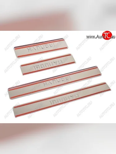     Накладки на пороги HYUNDAI Santa Fe 2013  - 21 Штамп  hysf3-npld0