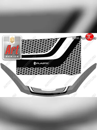 Дефлектор капота (exclusive) CA-Plastic (Серия Art серебро) Mazda Demio 3 DE дорестайлинг (2007-2011)