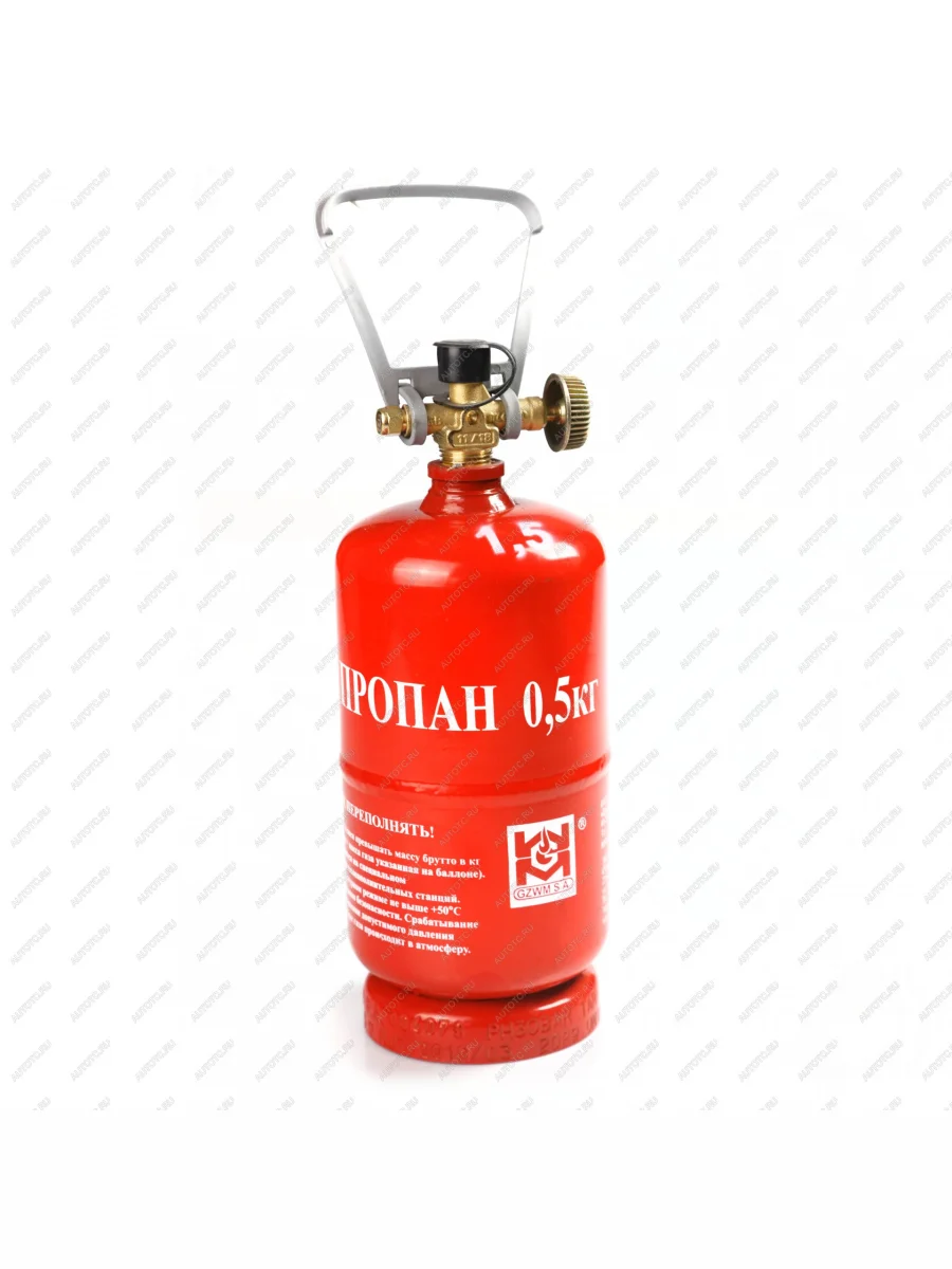 Баллон газовый стальной GZWM LPG BT-0,5, 1,2 л. Grotkuv (РП) GZWM lpg-bt-0,5  с доставкой в г. Керчь