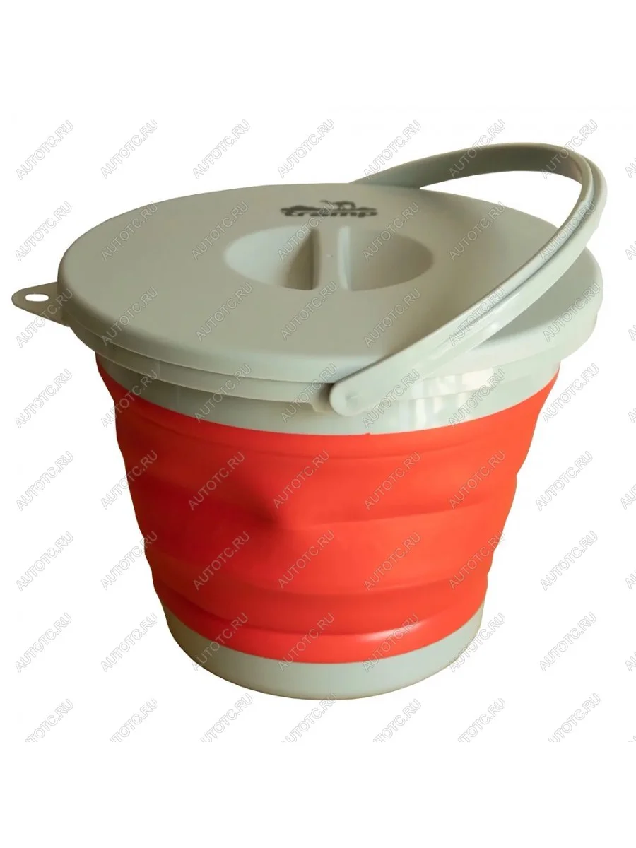 Ведро складное силиконовое Tramp 5 л,с крышкой (оранжевый) TRAMP trc-127-or  с доставкой в г. Керчь