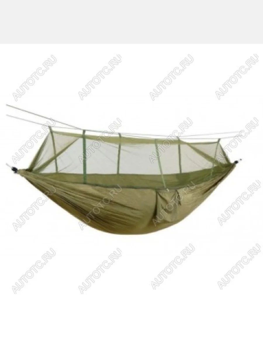 Гамак без планок NISUS 140х260 см., с москитной сеткой, нейлон 210T, хаки NISUS n-mh-g  с доставкой в г. Керчь