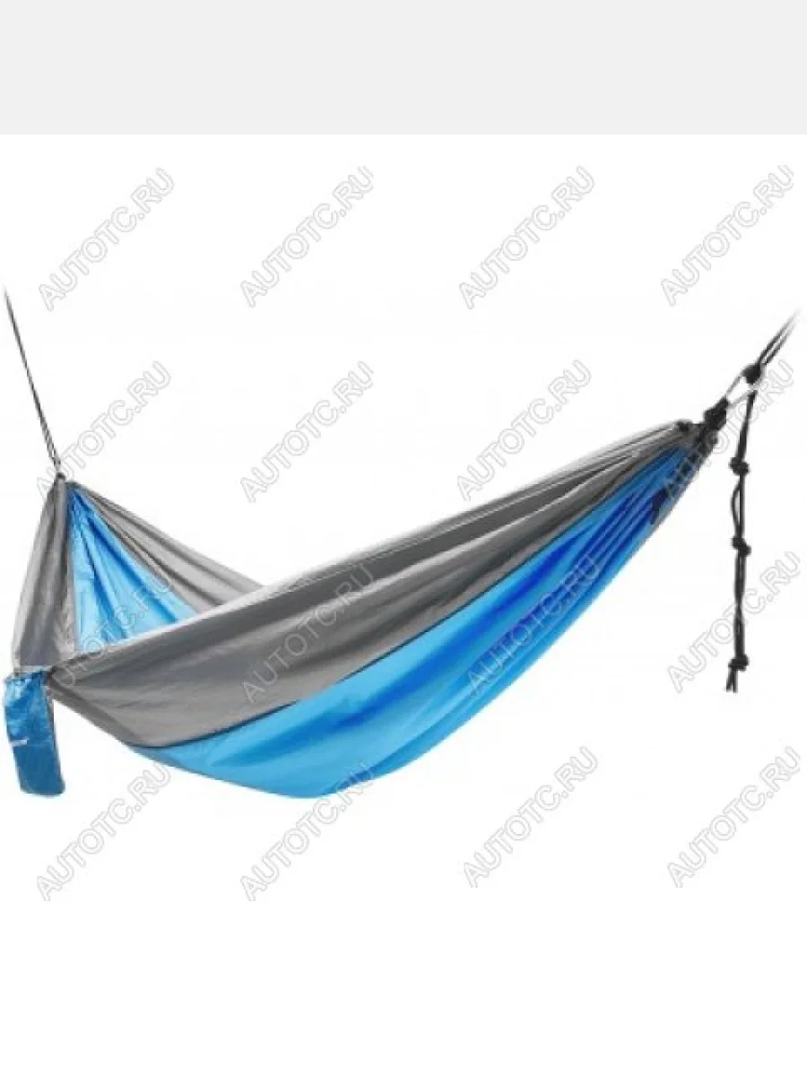 Гамак без планок NISUS 140х260см нейлон 210T голубойсерый NISUS n-dc-023  с доставкой в г. Керчь