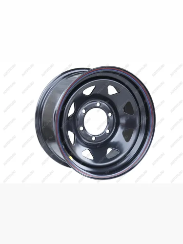Диск усиленный стальной (6x139,7 8xR16 d110 ET-10) (треугольник мелкий) OFF-ROAD Wheels 1680-63910bl-10a17 (черный) Mitsubishi L200  3 K6T-K7T (1996-2005), Mitsubishi Pajero Sport  PA (1996-2004), Toyota Land Cruiser  80 (1989-1997)
