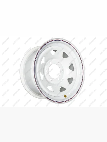 Диск усиленный стальной (6x139,7 8xR16 d110 ET+10) (треугольник) OFF-ROAD Wheels (белый) Fiat Fullback (2016-2018), Mitsubishi L200  3 K6T-K7T (1996-2005), Mitsubishi Pajero Sport  PA (1996-2004)