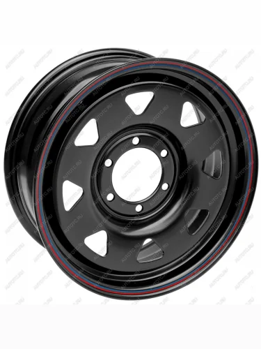 Диск усиленный стальной (6x139,7 7xR17 d110 ET+30) (треугольник мелкий) OFF-ROAD Wheels (черный) Fiat Fullback (2016-2018), Nissan NP300 (2008-2013), Toyota Land Cruiser  80 (1989-1997)