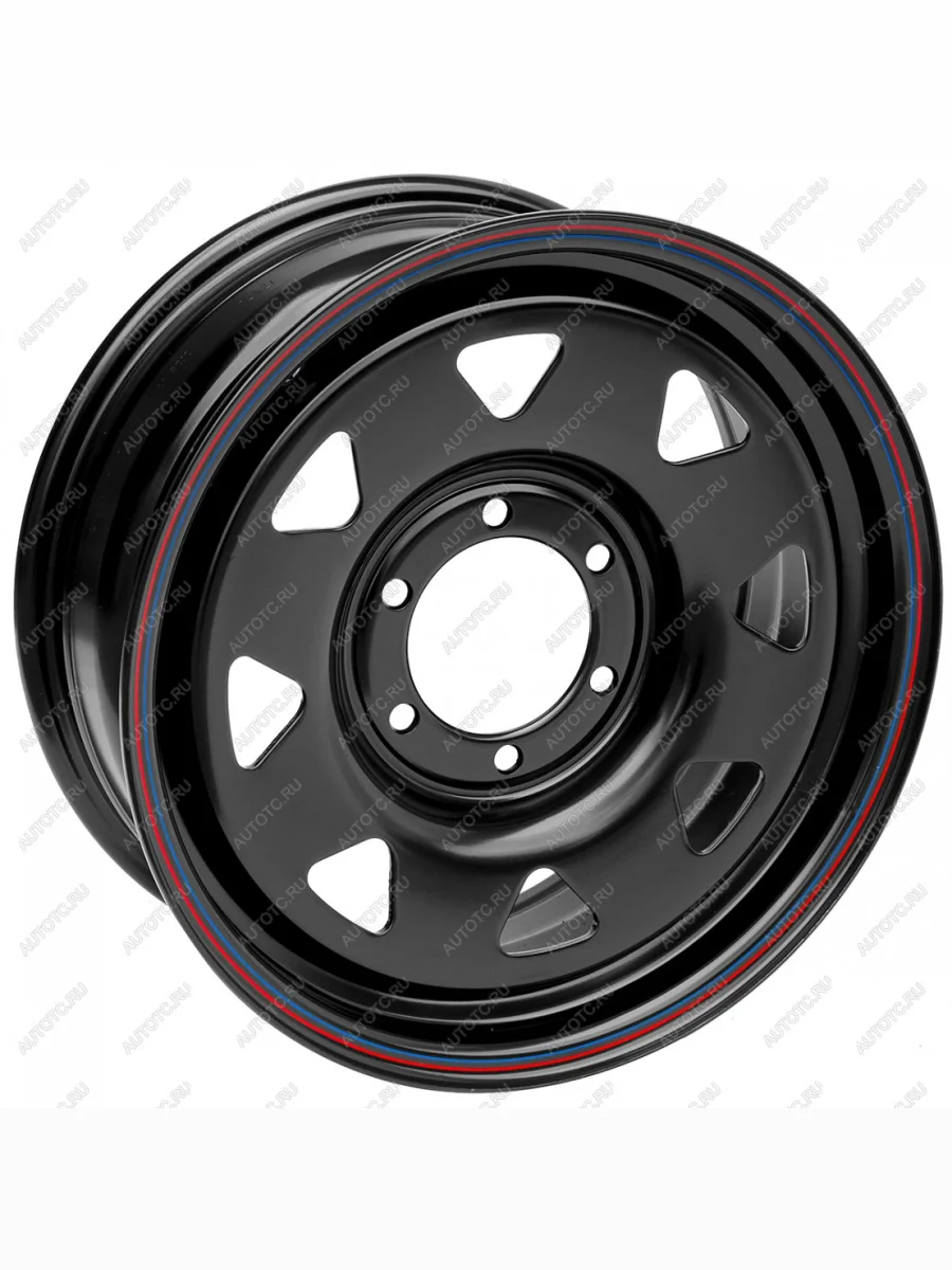 Диск усиленный стальной (6x139,7 7xR17 d110 ET+30) (треугольник мелкий) OFF-ROAD Wheels  Fiat Fullback (2016-2018), Nissan NP300 (2008-2013), Toyota Land Cruiser (1989-1997) (черный)  в Воронеже Воронежской области