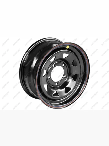 Диск усиленный УАЗ стальной черный 5x139,7 7xR16 d110 ET+25 (треугольник мелкий) OFF-ROAD Wheels 1670-53910bl-25a17
