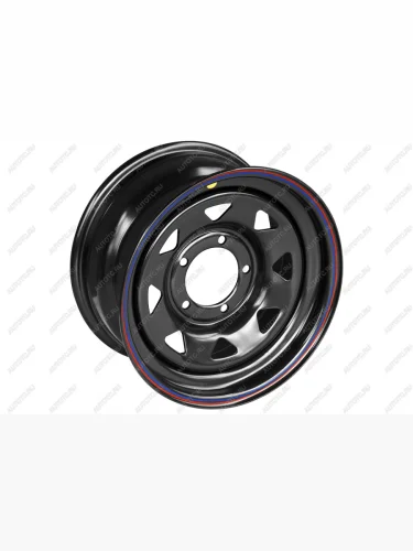 Диск усиленный УАЗ стальной черный 5x139,7 8xR16 d110 ET+20 (треугольник мелкий) OFF-ROAD Wheels 1680-53910bl-20a17