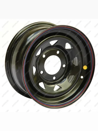 Диск усиленный стальной УАЗ (5x139,7 8xR16 d110 ET0) (треугольник мелкий) OFF-ROAD Wheels (черный) Уаз Буханка  452 - Патриот  3163 5 дв.