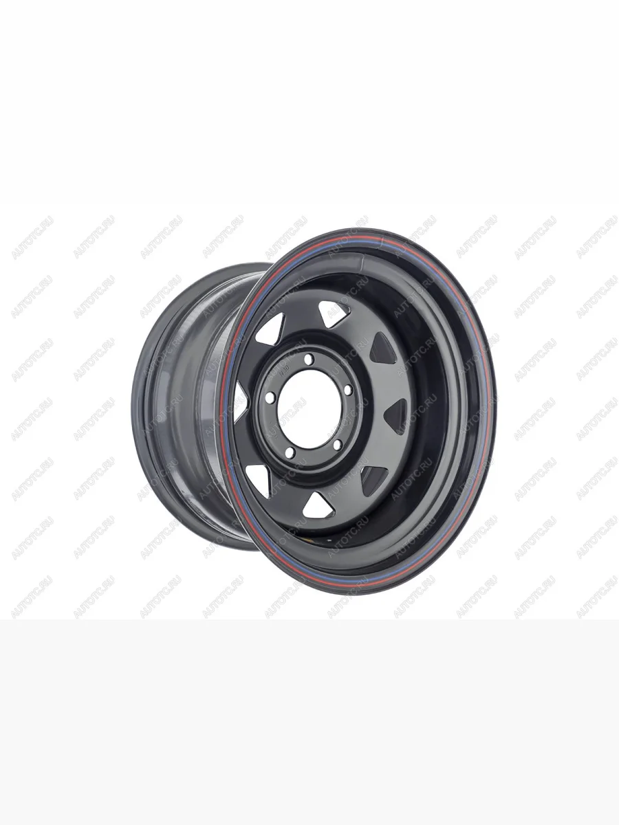 Диск усиленный УАЗ стальной черный 5x139,7 9xR16 d110 ET-30 (треугольник мелкий) OFF-ROAD Wheels 1690-53910bl-30a17  с доставкой в г. Керчь