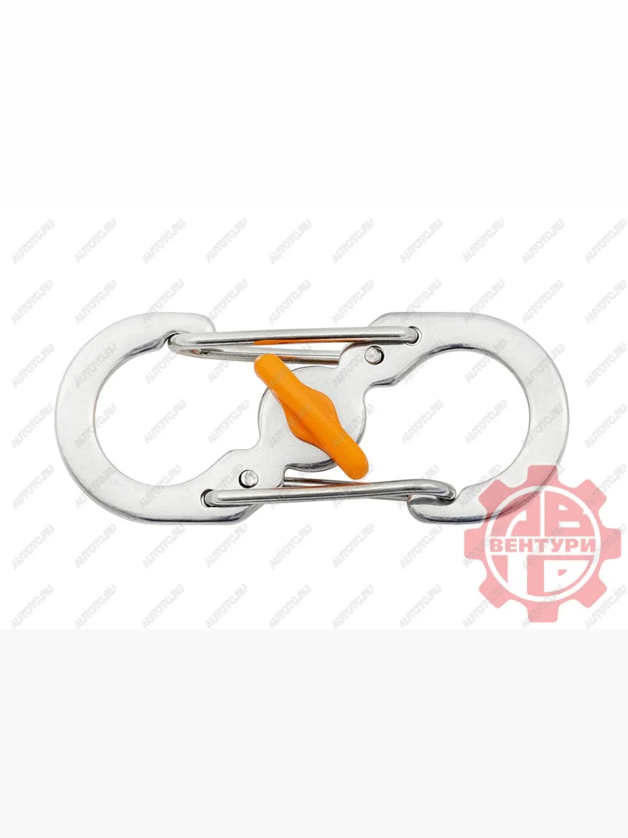 Карабин s-образный с блокировкой 36мм (silver) CORD crd.s.b.36.slw  с доставкой в г. Керчь