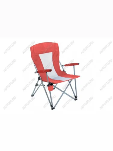 Кресло PREMIER складное, твердые тканевые подлокотники (красныйбелый), нагрузка 140 кг PREMIER pr-ks-1-r