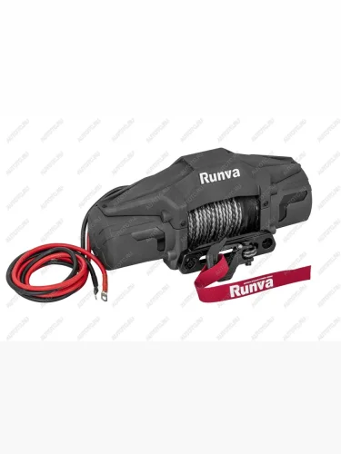 Лебёдка автомобильная электрическая (12V 6000 lbs 2722 кг) RUNVA (синтетический трос) 