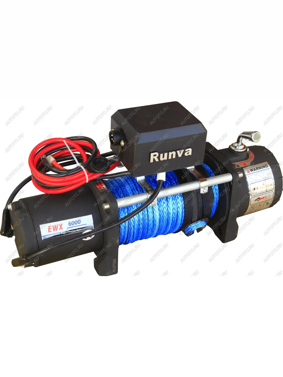 Лебёдка автомобильная электрическая (12V 6000 lbs 2722 кг) (синтетический трос) RUNVA Geely EX5 1 (2024-2025) (синтетический трос)  в Перми Пермском крае