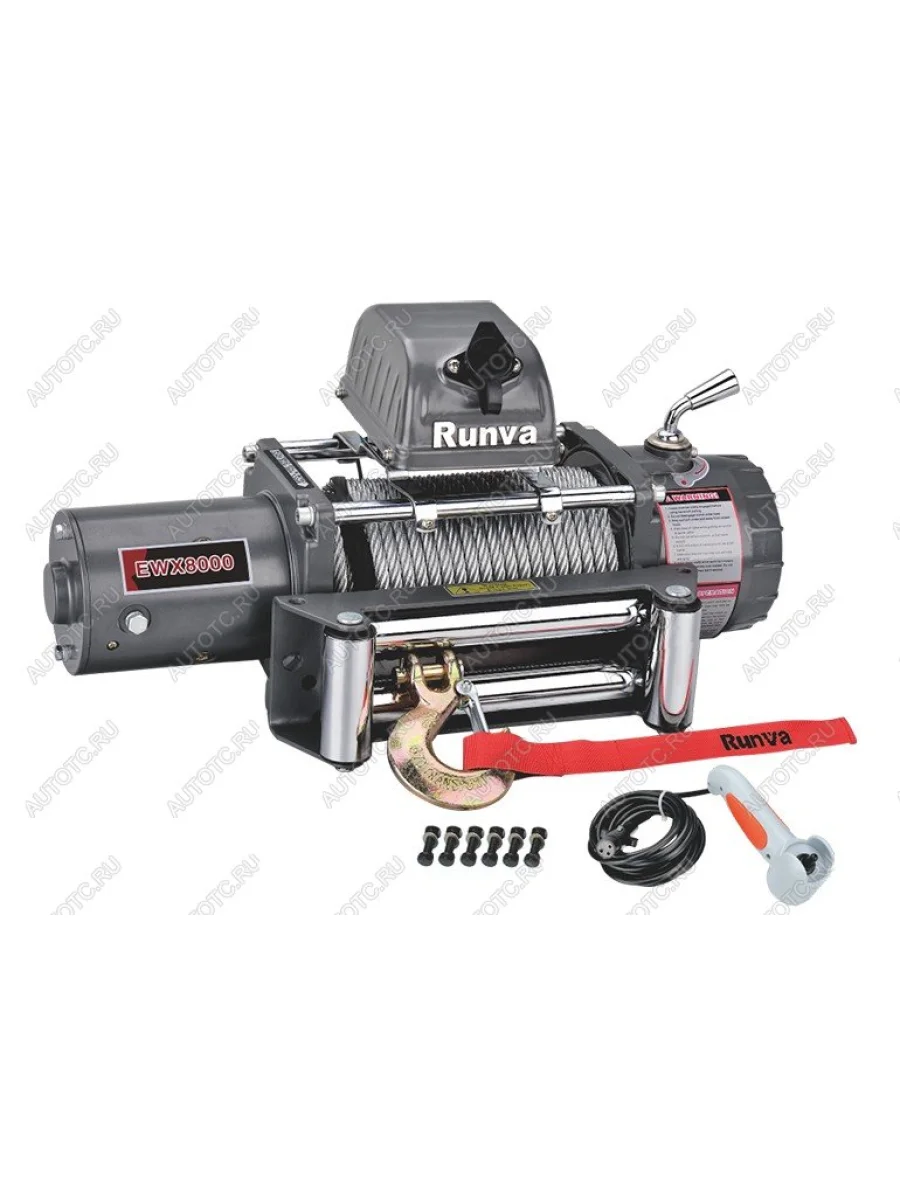 Лебёдка автомобильная электрическая 12V Runva 8000 lbs 3629 кг RUNVA ewx8000s  с доставкой в г. Керчь