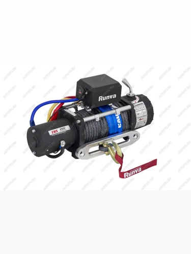 Лебёдка автомобильная электрическая (12V 9500 lbs 4350 кг) RUNVA (синтетический трос) 