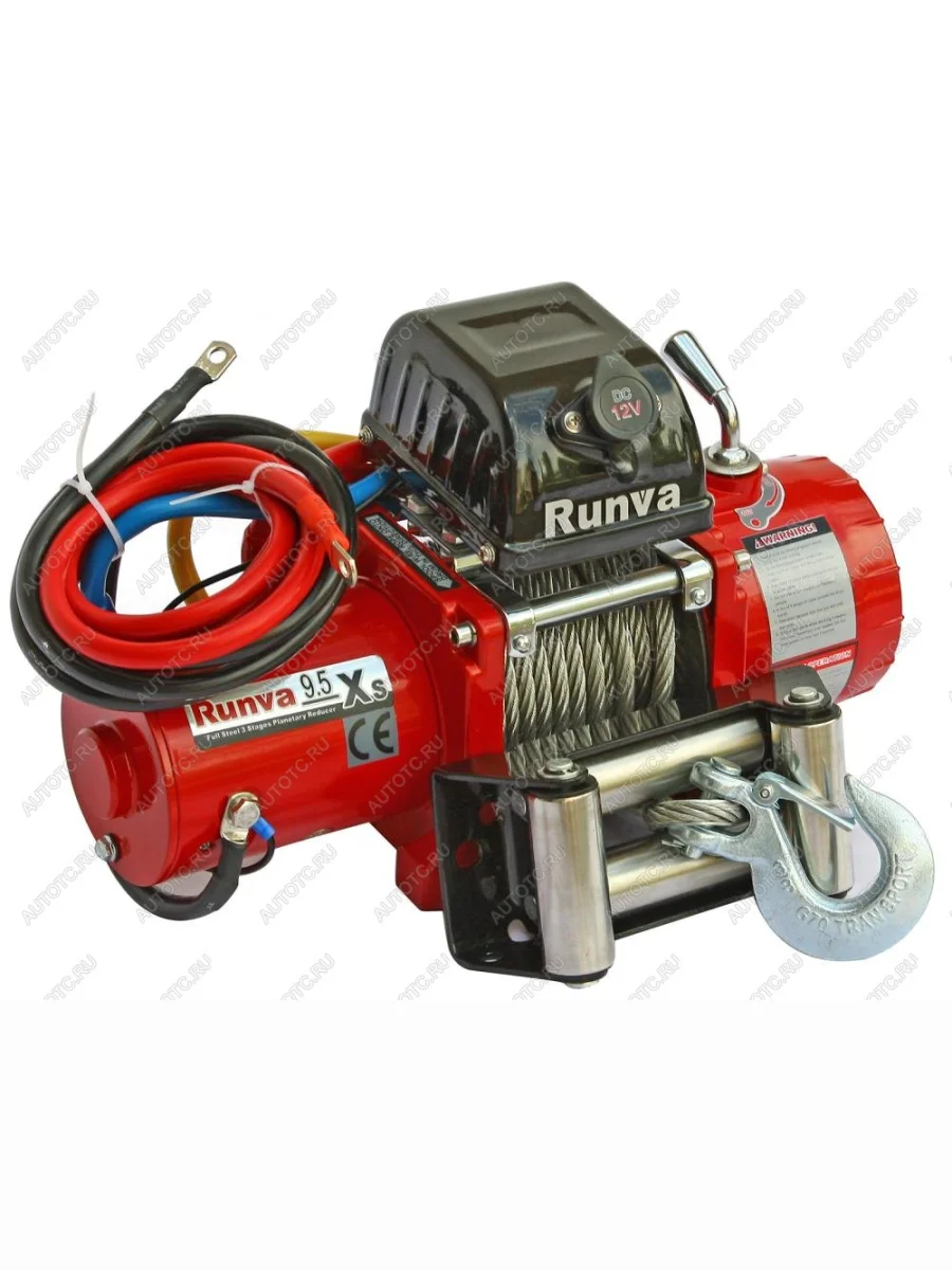 Лебёдка автомобильная электрическая (12V 9500 lbs 4350 кг) (короткий барабан) RUNVA Mazda CX-7 ER рестайлинг (2010-2012) (стальной трос)  в Самаре Самарской области