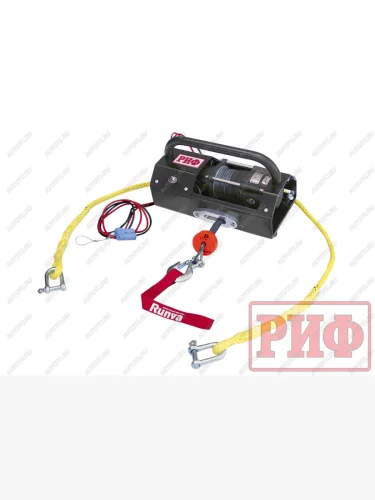 Лебёдка переносная (c малой площадкой и проводами в сборе) РИФ (синтетический трос) 