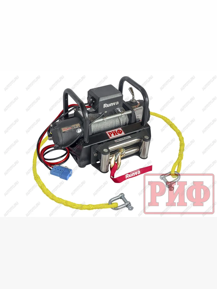 Лебёдка переносная РИФ 6000S c площадкой и проводами (стальной трос) РИФ ewx6000s-kit  с доставкой в г. Керчь