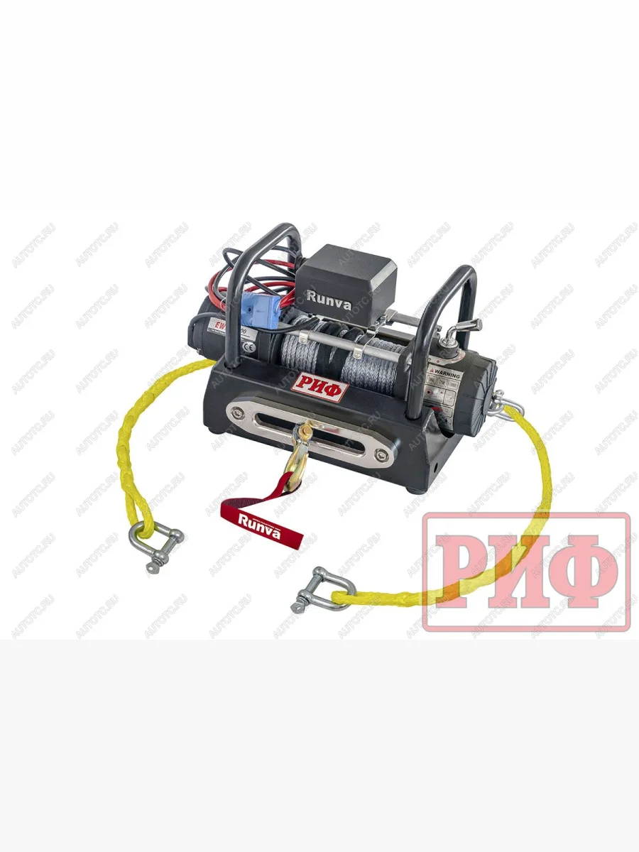 Лебёдка переносная РИФ 6000SR c площадкой и проводами (синтетический трос) РИФ ewx6000sr-kit  с доставкой в г. Керчь