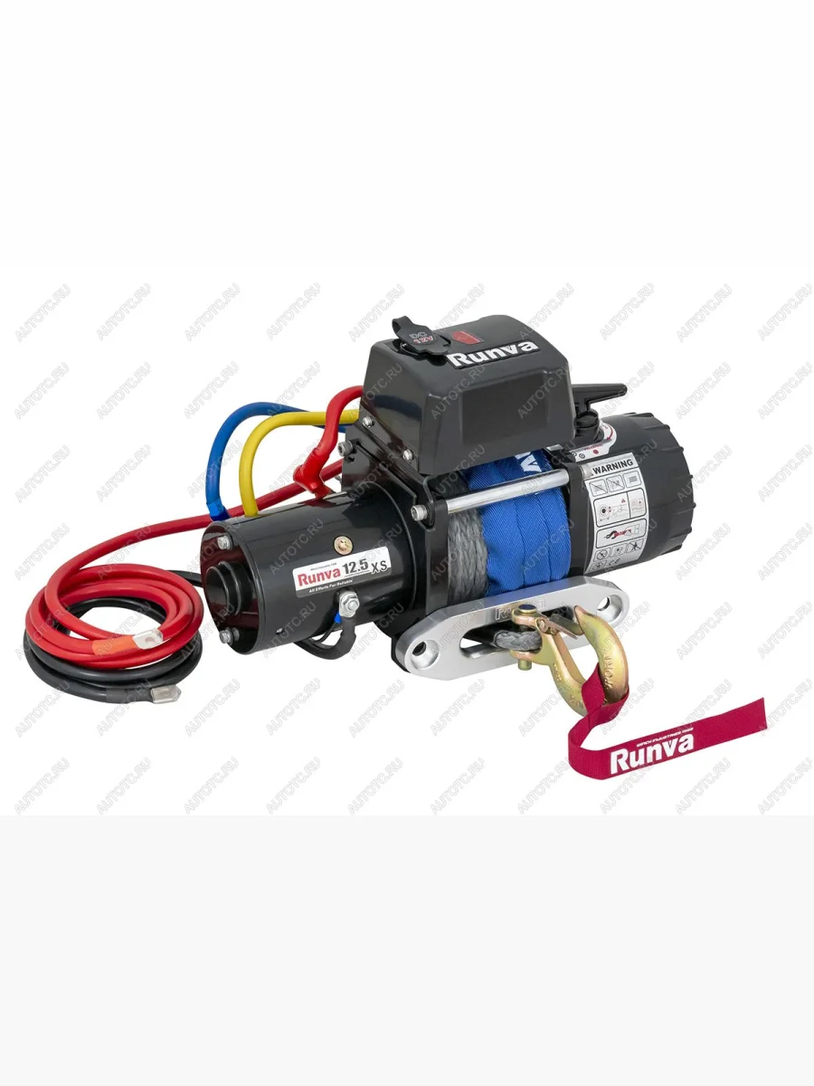Лебёдка электрическая (12V 12500 lbs 5670 кг) (короткий барабан) RUNVA SSANGYONG Rexton Y290 (2012-2017) (синтетический трос)  в Керчи Республика Крым