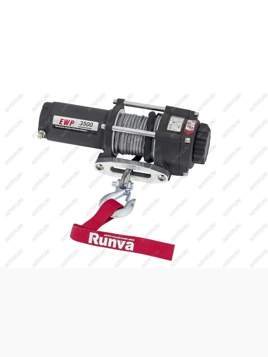 Лебёдка электрическая (12V 3500A lbs 1588 кг) RUNVA SSANGYONG Rexton Y290 (2012-2017) (синтетический трос)  в Керчи Республика Крым