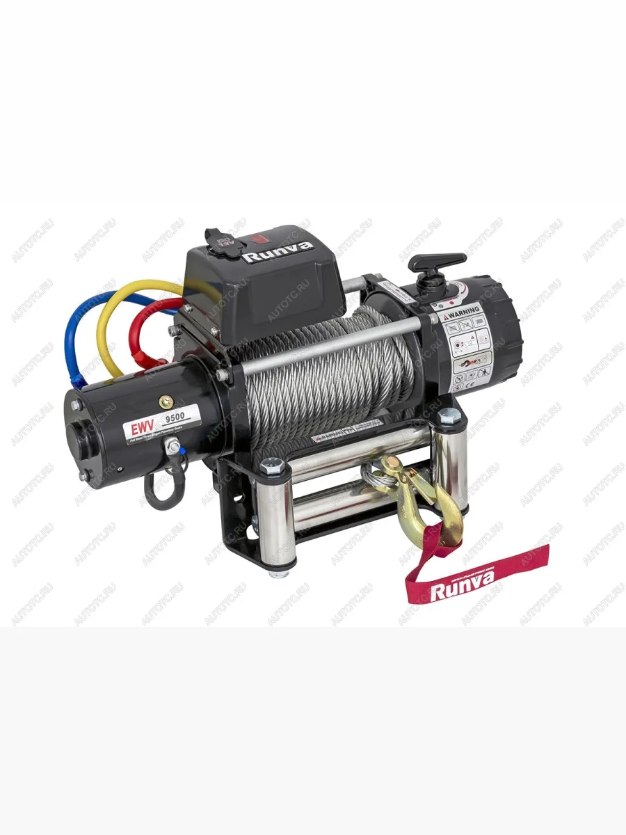 Лебёдка электрическая (12V 9500 lbs 4350 кг) RUNVA Mazda CX-7 ER рестайлинг (2010-2012) (стальной трос)  в Самаре Самарской области