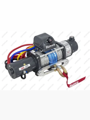 Лебёдка электрическая двухскоростная (12V 10000 lbs 4500 кг) RUNVA (синтетический трос) Great Wall Hover H3 (2005-2010)