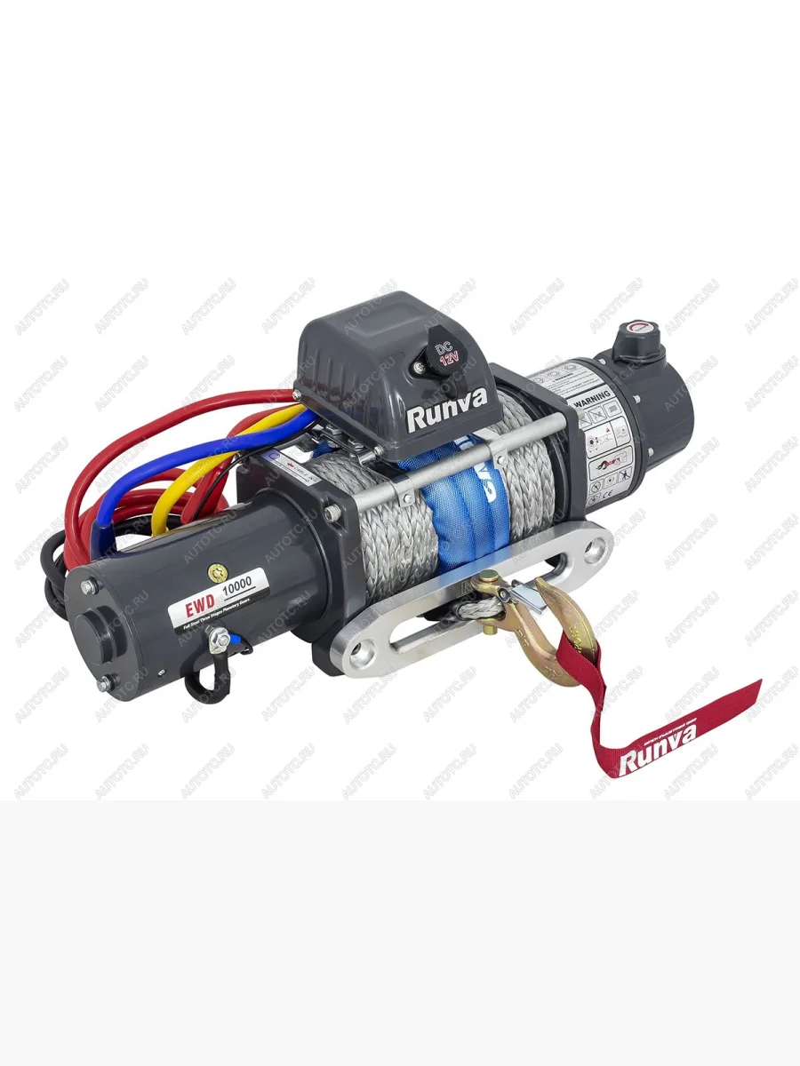 Лебёдка электрическая двухскоростная (12V 10000 lbs 4500 кг) RUNVA SOUEAST S07 1 (2024-2025) (синтетический трос)  в Перми Пермском крае
