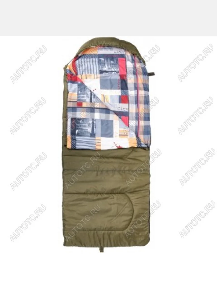 Мешок спальный Helios OLYMPUS 200S (180х70, холлофайбер, зеленыйгород), (ТК: +20C) HELIOS t-hs-sb-o-200s-nc  с доставкой в г. Керчь