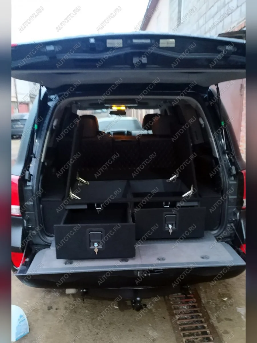 Органайзер в багажник (2 выдвижных ящика с замками, спальник) Автопол Toyota Land Cruiser 200 1-ый рестайлинг (2012-2015)  в Керчи Республика Крым