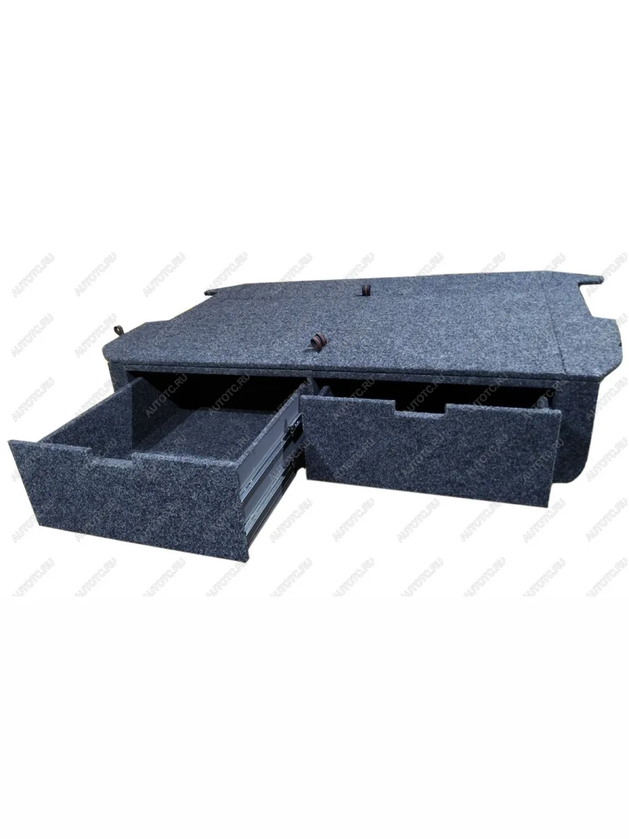 Органайзер в багажник для Toyota Land Cruiser Prado 120 (2 выдв.ящика+спальник) РФ 120-003  с доставкой в г. Керчь