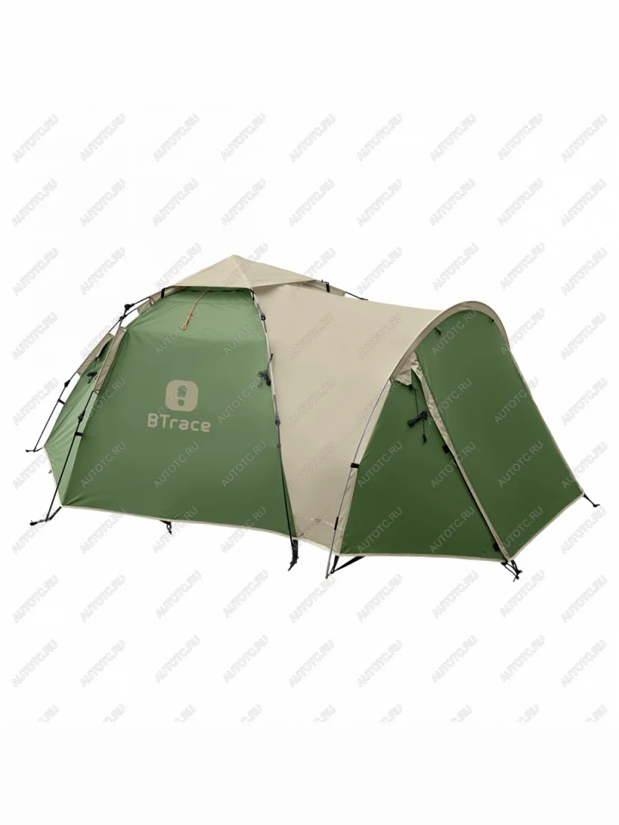 Палатка быстросборная 4-местная BTrace Omega 4+   (зелено-серая)  в Воронеже Воронежской области