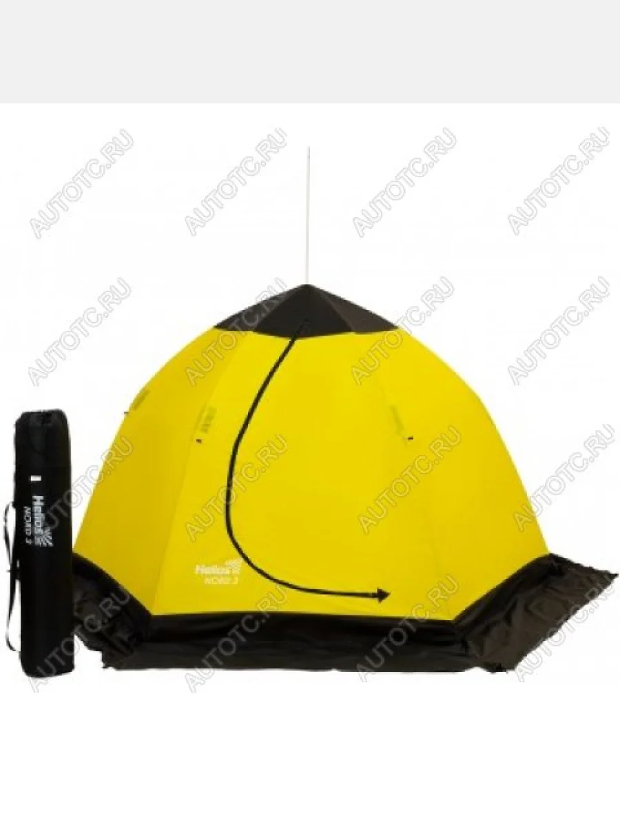 Палатка-зонт зимняя с дышащим верхом 3-местная HELIOS NORD-3 Extreme Seat Toledo Mk1 седан (1991-1999) (черный/желтый)  с доставкой в г. Пермь