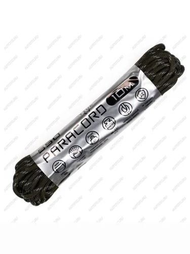 Паракорд 550 CORD nylon 10м световозвращающий (army green) CORD 550.n10.lm.a.gr