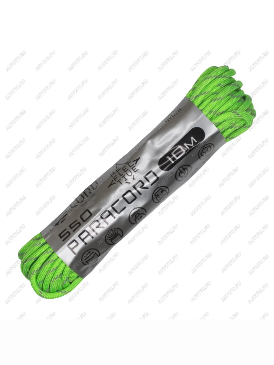 Паракорд 550 CORD nylon 10м световозвращающий (neon green) CORD 550.n10.lm.n.gr  с доставкой в г. Керчь
