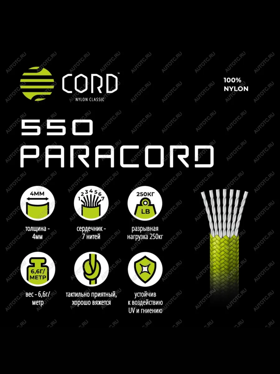 Паракорд 550 CORD nylon 30м (veteran) CORD 550.n30.vtr  с доставкой в г. Керчь