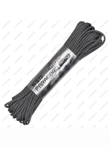Паракорд 550 CORD nylon 30м SuperReflective (black snake) CORD 550.n30.lm.b.snk