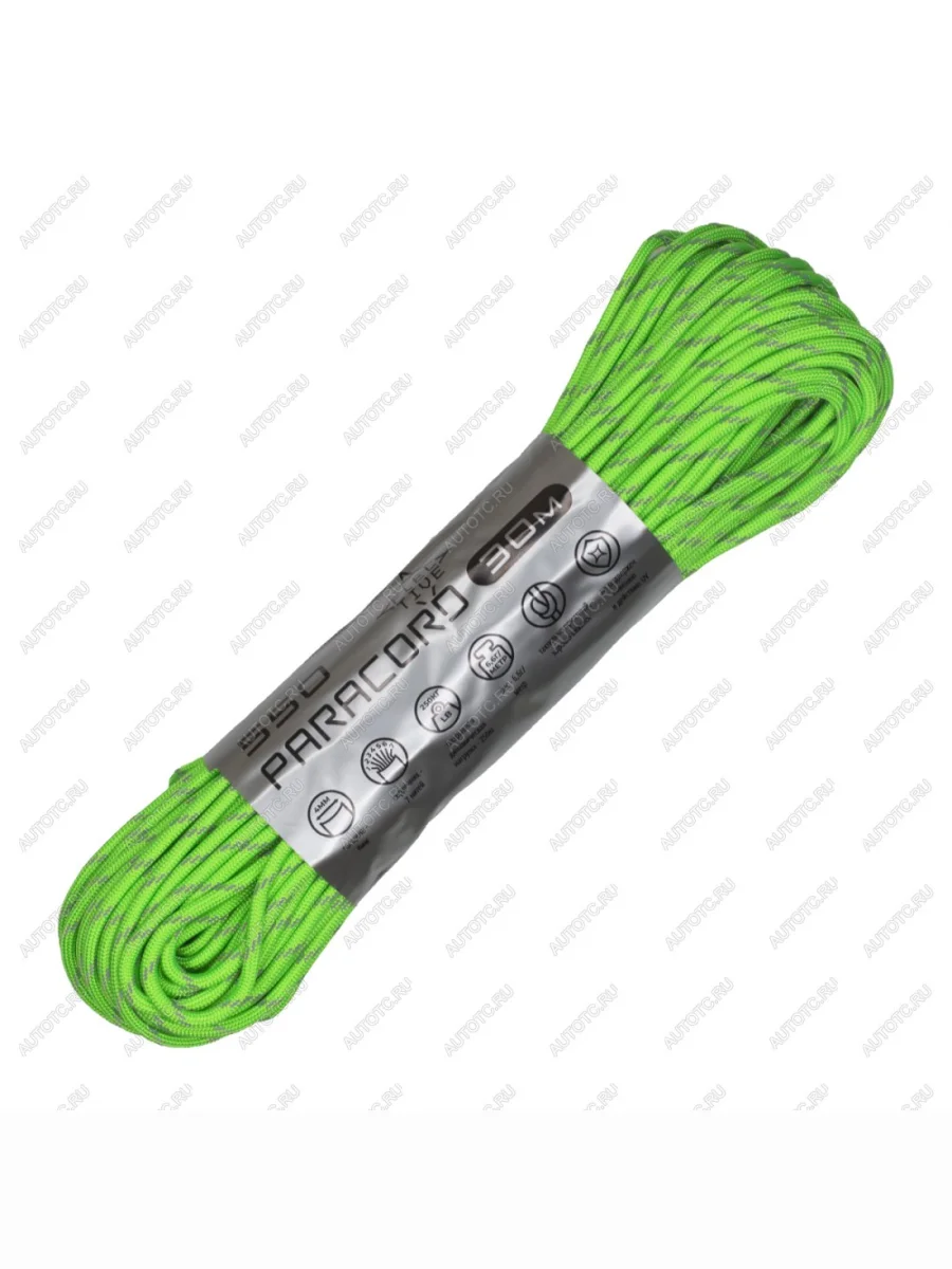 Паракорд 550 CORD nylon 30м световозвращающий (neon green) CORD 550.n30.lm.n.gr  с доставкой в г. Керчь