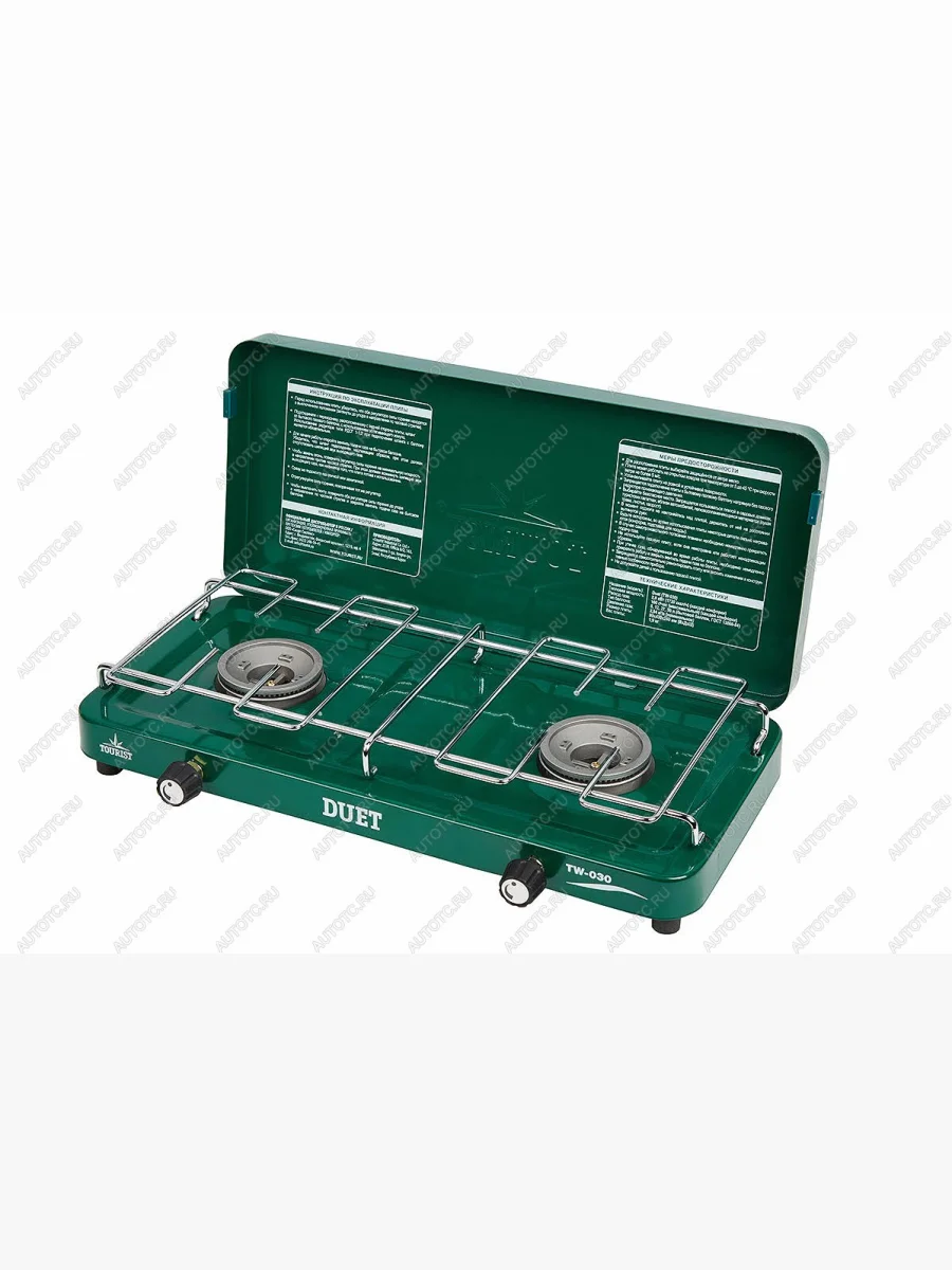 Плита газовая TOURIST DUET, портативная двухконфорочная, под бытовой газовый баллон TOURIST tw-030  с доставкой в г. Керчь