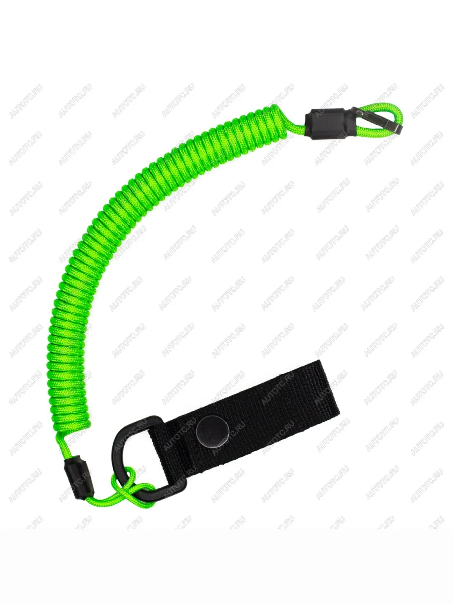 Страховочный тренчик CORD из паракорда с креплением на ремень и карабином (neon green) CORD tr.kb.n.gr  с доставкой в г. Керчь