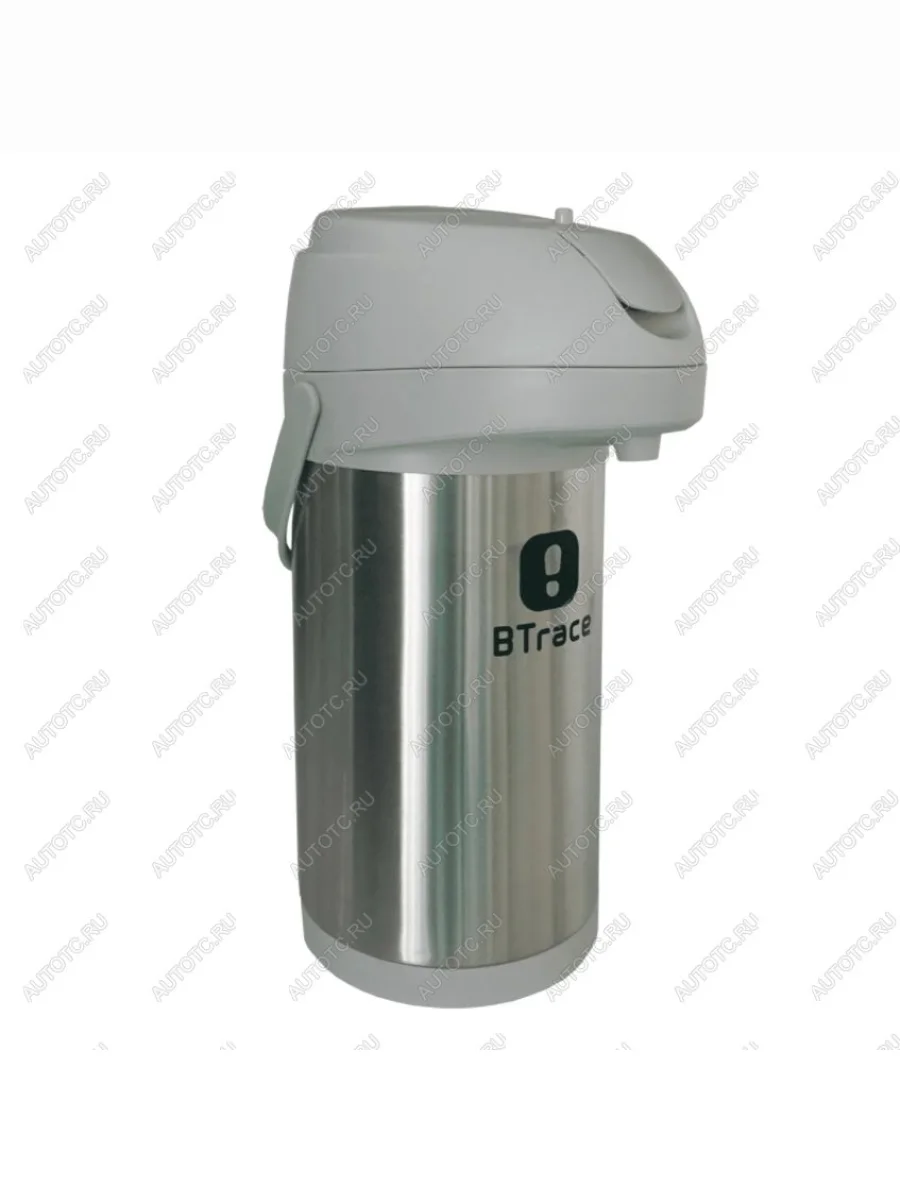 Термос BTrace с пневмонасосом 3500 мл, серебристый BTrace 805-3500  с доставкой в г. Керчь