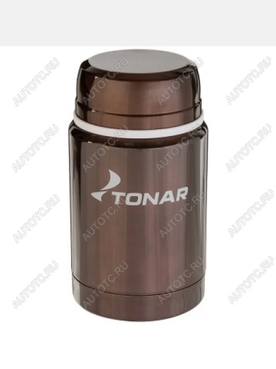 Термос ТОНАР 500 мл. коричневый, широкое горло (ложка в комплекте) ТОНАР hs.tm-036  с доставкой в г. Керчь