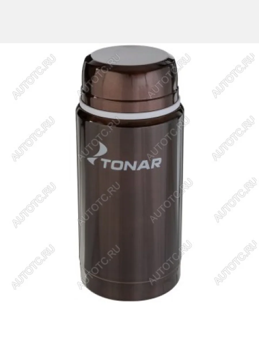 Термос ТОНАР 750 мл. коричневый, широкое горло (ложка в комплекте) ТОНАР hs.tm-037  с доставкой в г. Керчь