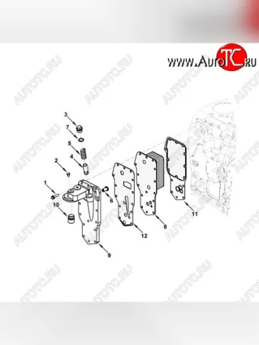 Прокладка теплообменника (комплект) ISBe 3977913 CUMMINS 0126
