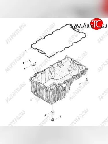 Прокладка поддона ISF 3.8 (2 масляных канала) 5256541 CUMMINS 0305