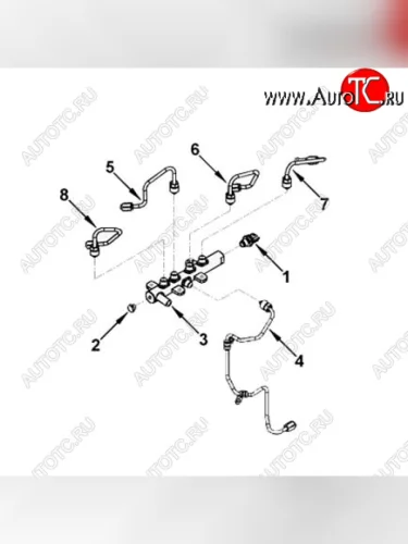Рампа топливная 4ISBe (в сборе) 3977727 CUMMINS 0434