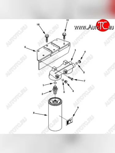 Фильтр топливный 6CT, ISLe FF5074  FF5052 CUMMINS 0528