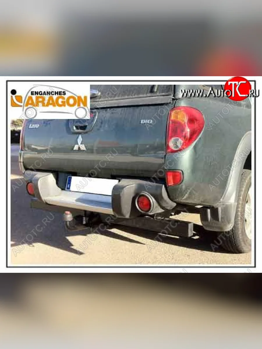 ТСУ для MITSUBISHI L200 с бамп. y barra antiempotramiento 2006-2010, Тип шара: Горизонтальный, условно-съемный (лебединая шея) (A)  Митсубиси Л200 Aragon e4201ba  в Воронеже Воронежской области